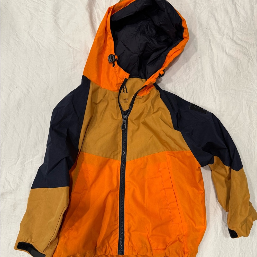 Zara Kids' Orange and Tan Raincoat